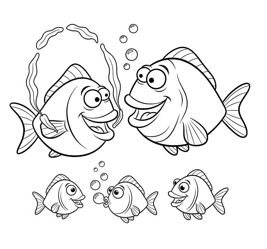 Freundlicher Fisch ausmalbilder