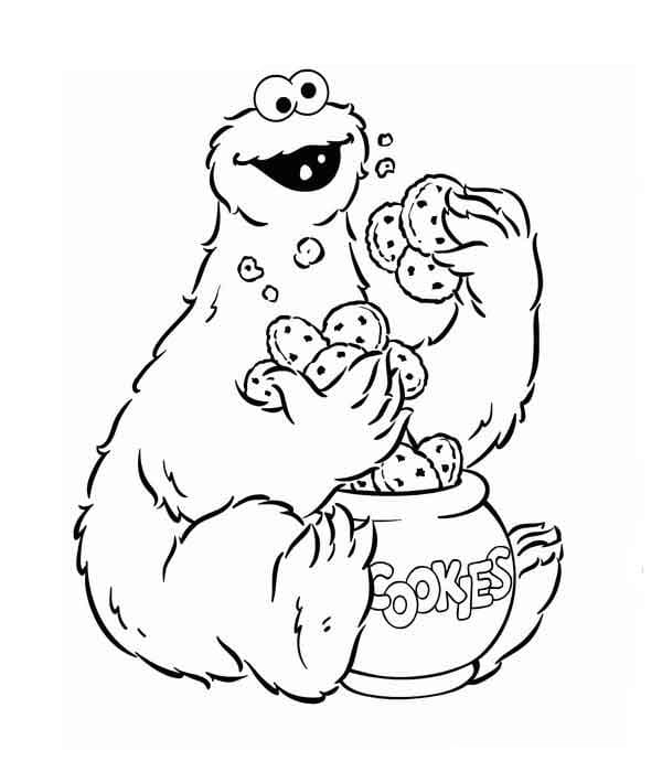 Freundlicher Krümelmonster ausmalbilder
