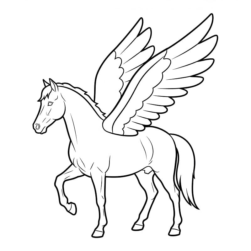 Freundlicher Pegasus ausmalbilder