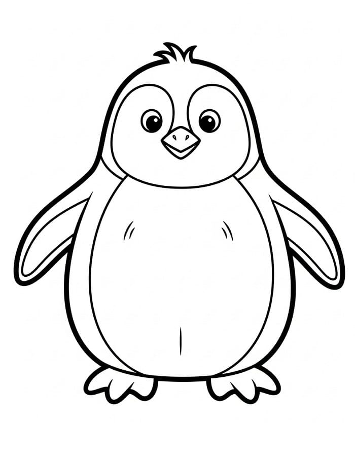 Freundlicher Pinguin ausmalbilder