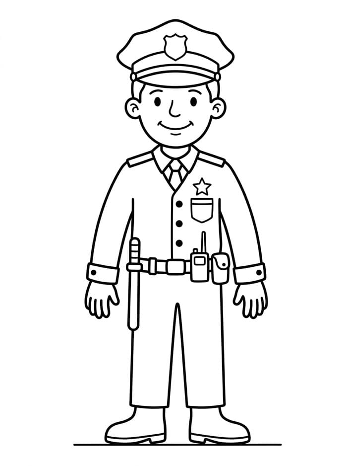 Freundlicher Polizist ausmalbilder