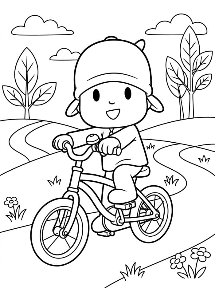 Fröhliche Pocoyo ausmalbilder