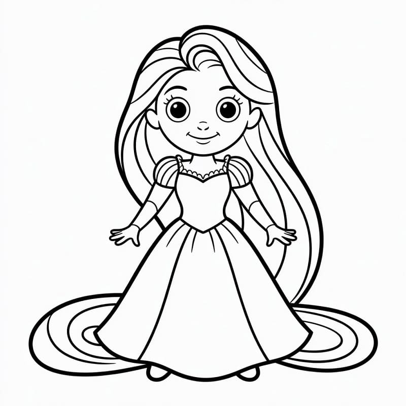 Fröhliche Rapunzel ausmalbilder