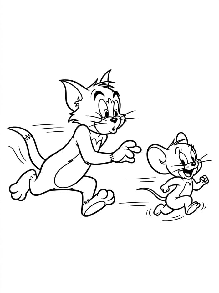 Fröhliche Tom und Jerry ausmalbilder