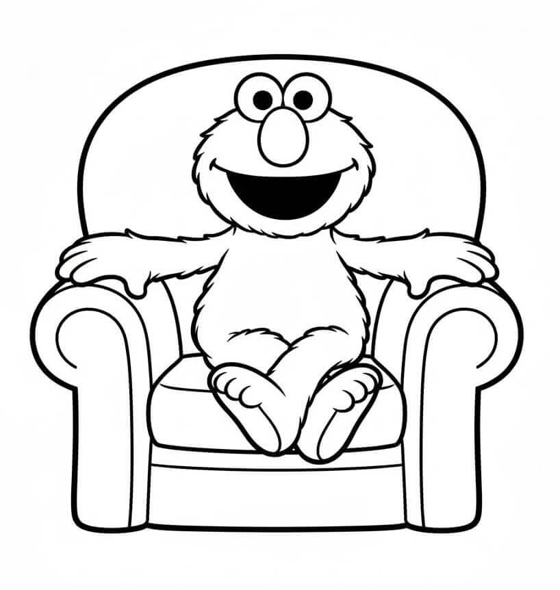 Fröhlicher Elmo ausmalbilder