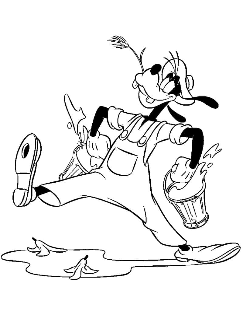 Fröhlicher Goofy ausmalbilder