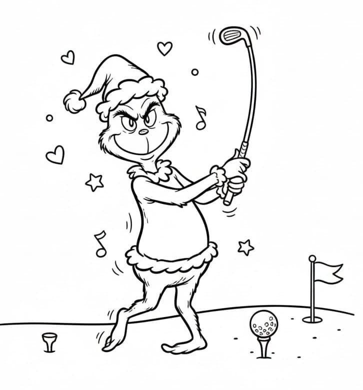 Fröhlicher Grinch ausmalbilder