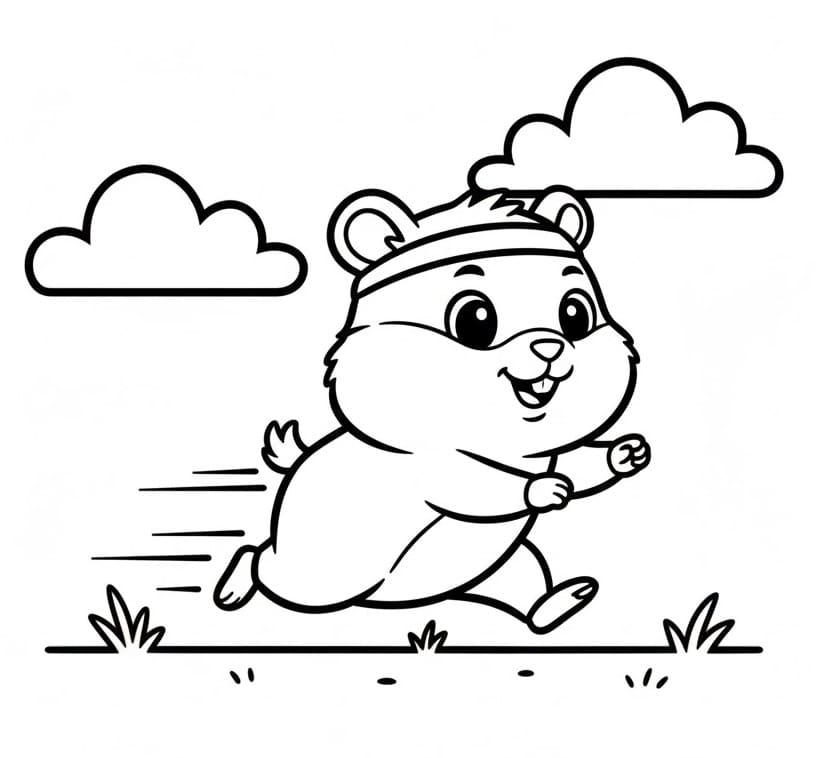 Fröhlicher Hamster ausmalbilder