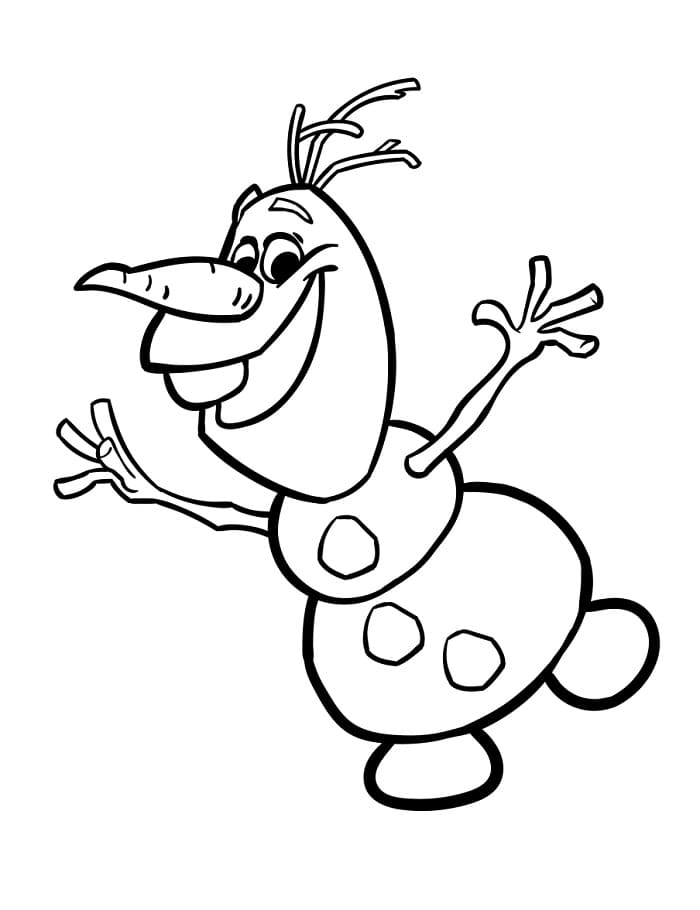 Fröhlicher Olaf ausmalbilder