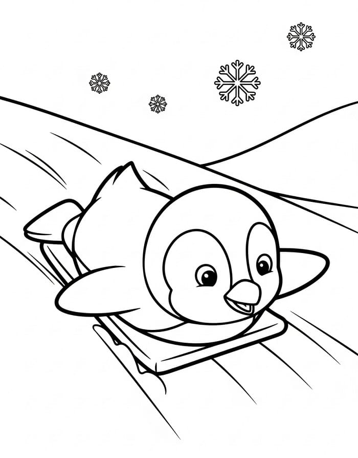 Fröhlicher Pinguin ausmalbilder