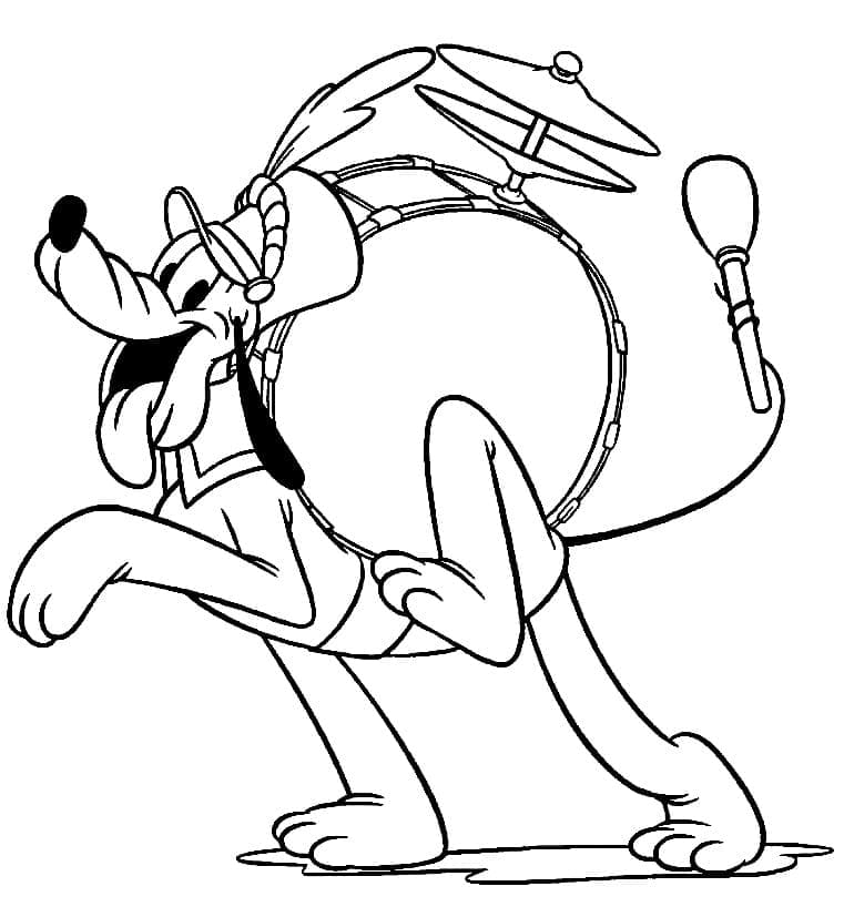 Fröhlicher Pluto ausmalbilder
