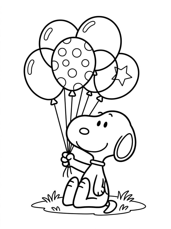 Fröhlicher Snoopy ausmalbilder
