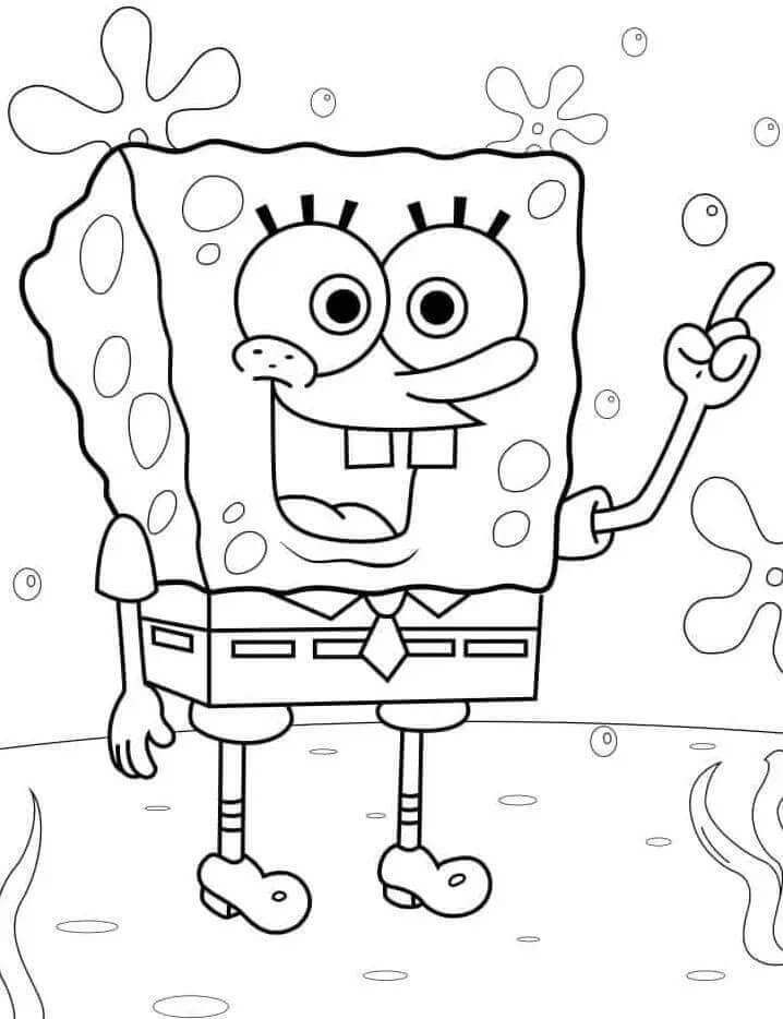 Fröhlicher Spongebob ausmalbilder