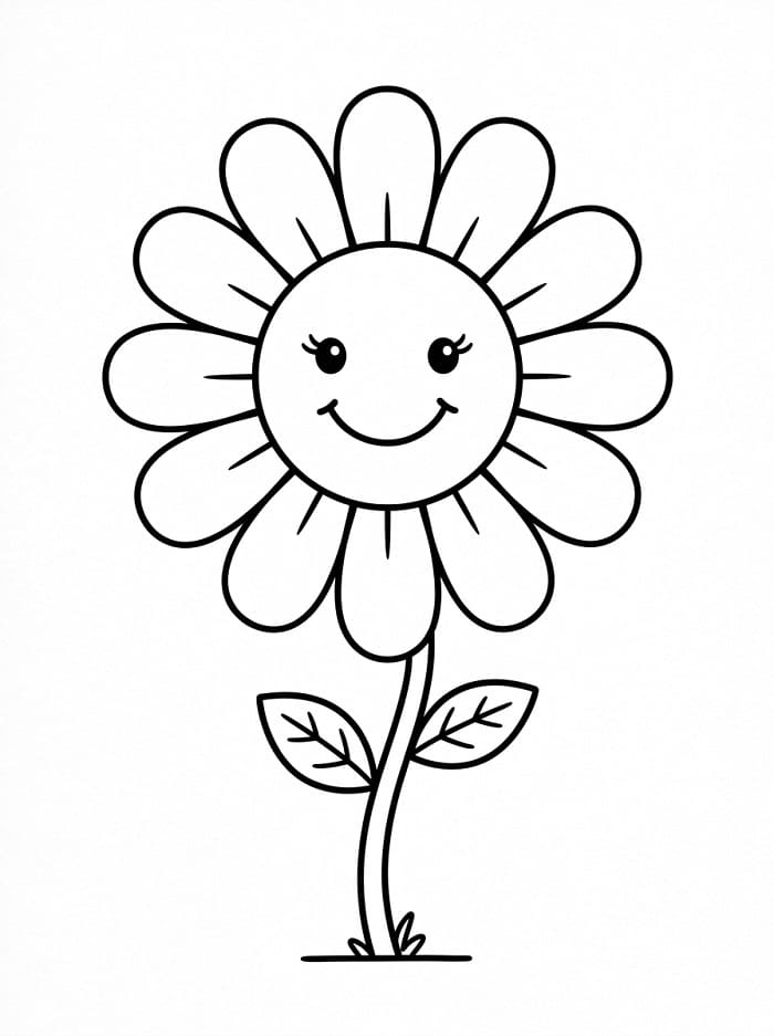 Fröhliches Gänseblümchen ausmalbilder