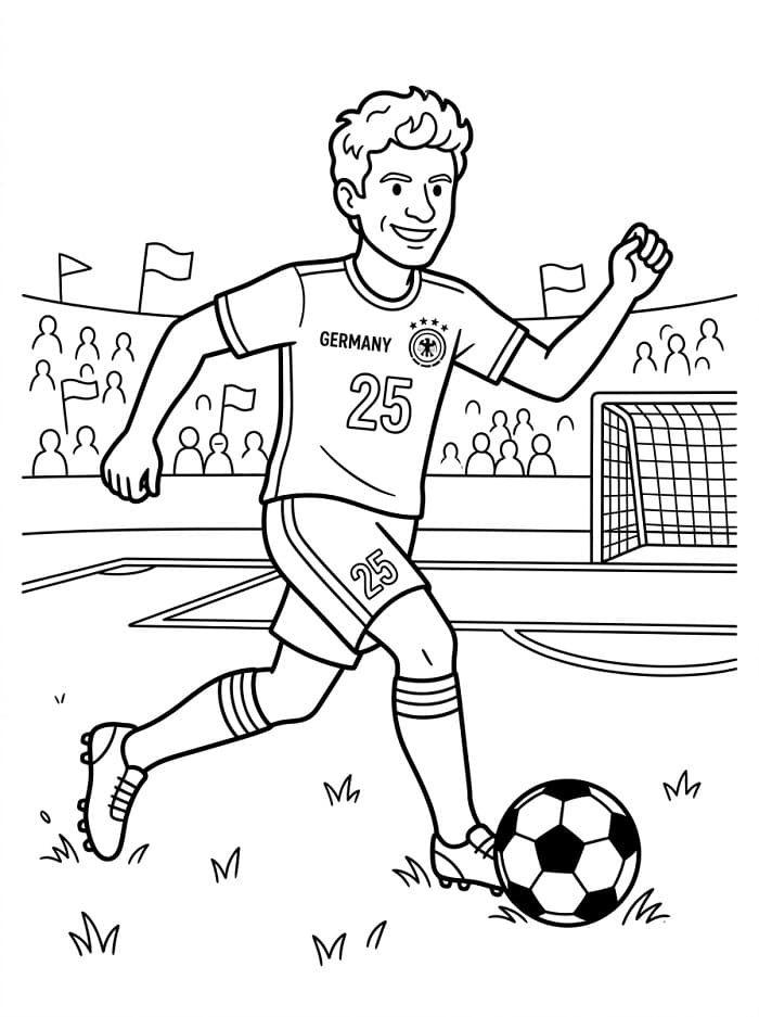 Fußballspieler Thomas Müller ausmalbilder