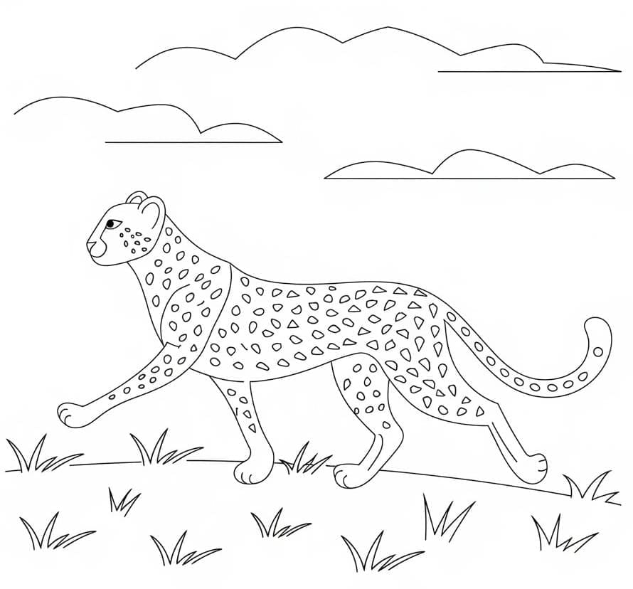 Gepard Bild ausmalbilder