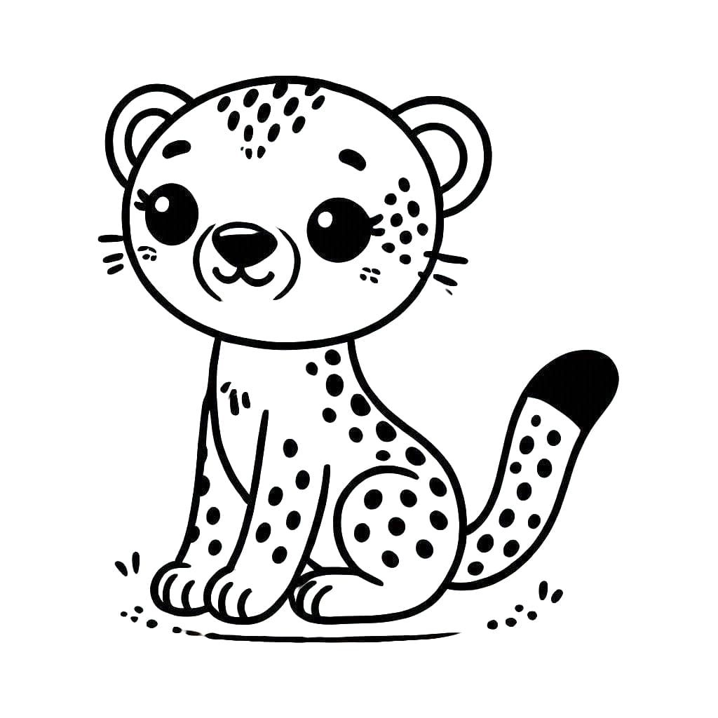 Gepard für Kinder ausmalbilder
