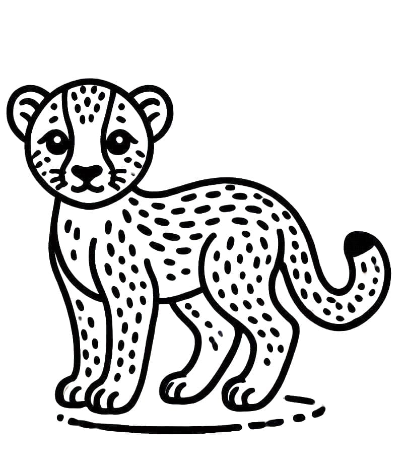 Gepard gratis ausmalbilder
