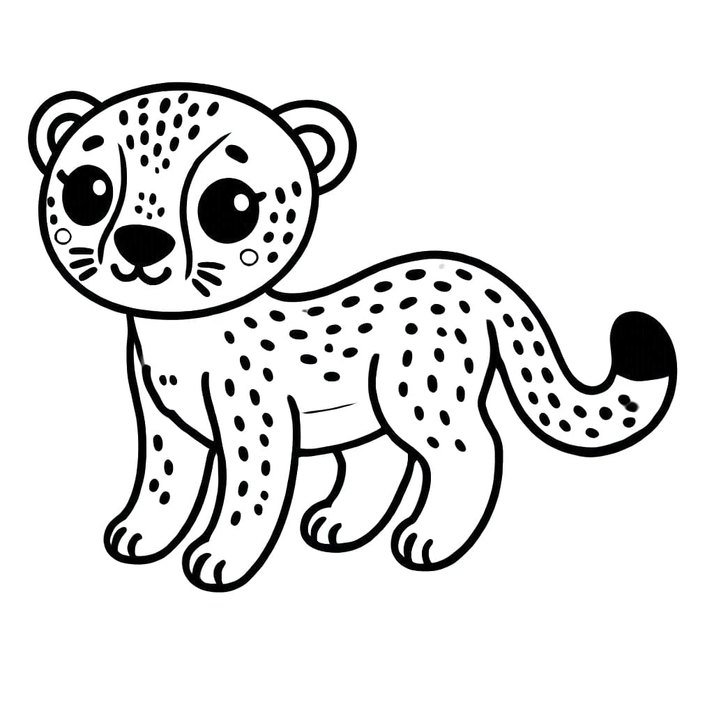 Gepard kostenlos ausmalbilder