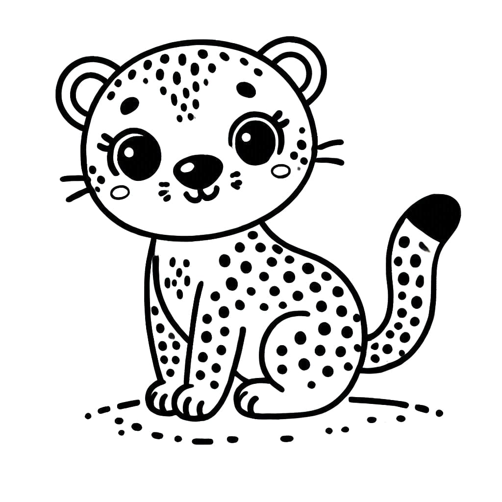 Gepard zum Drucken ausmalbilder