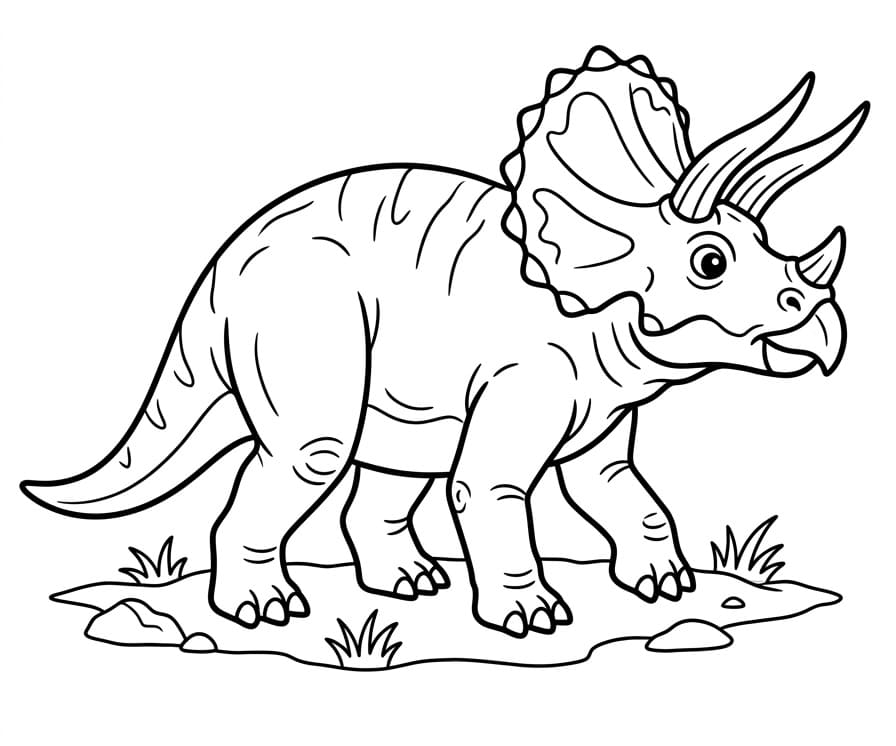 Gewöhnlicher Triceratops ausmalbilder