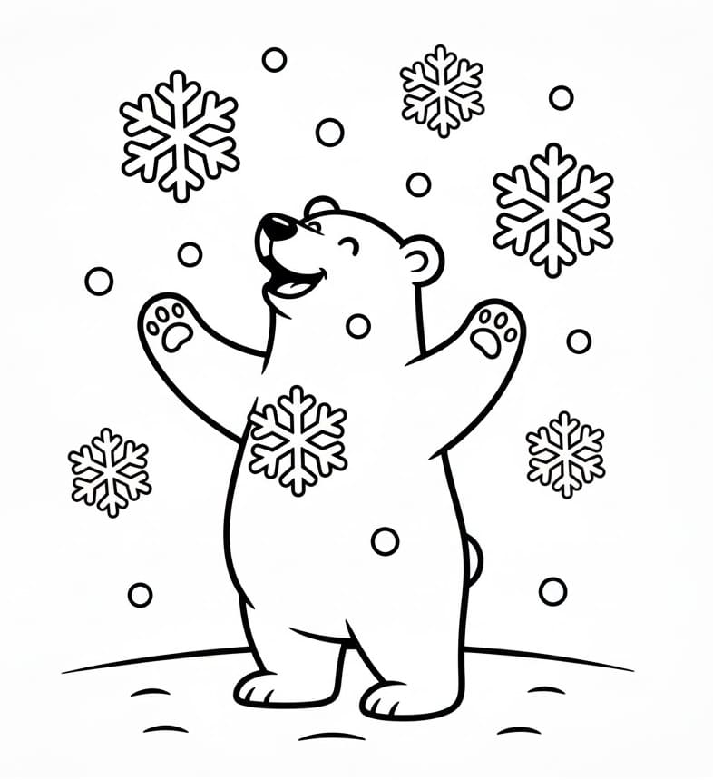 Glücklicher Eisbär ausmalbilder