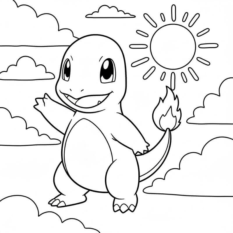 Glumanda Pokémon ausmalbilder