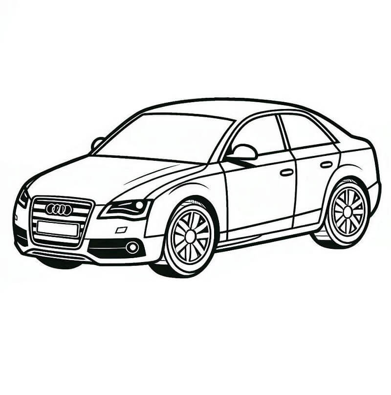 Gratis Audi für Kinder ausmalbilder