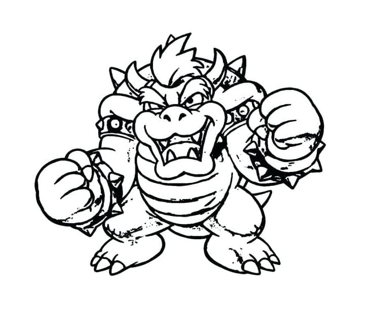 Gratis Bowser für Kinder ausmalbilder