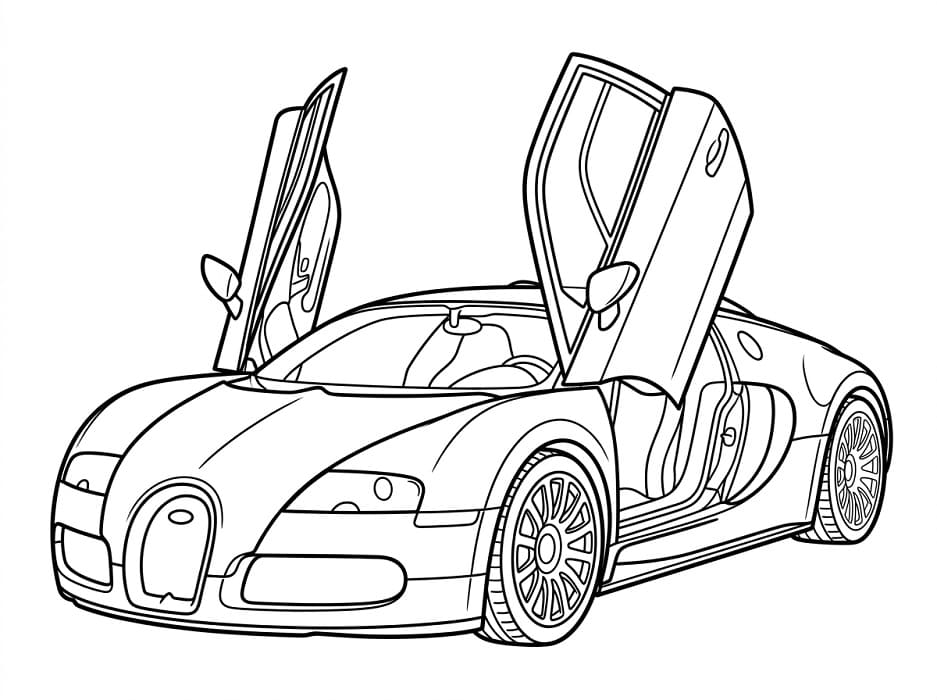Gratis Bugatti für Kinder ausmalbilder