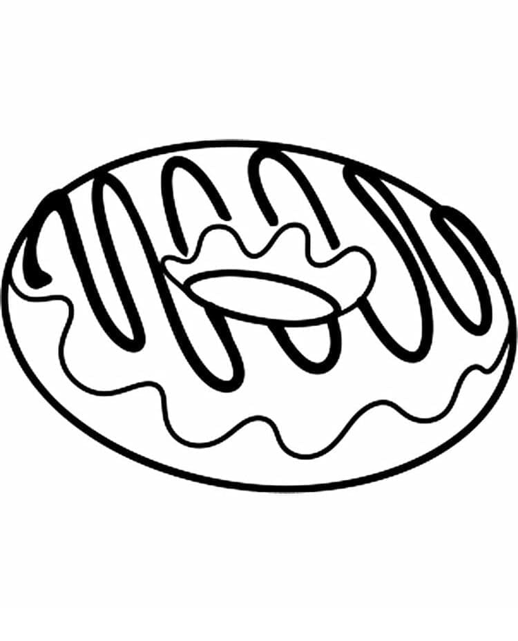 Gratis Donut für Kinder ausmalbilder