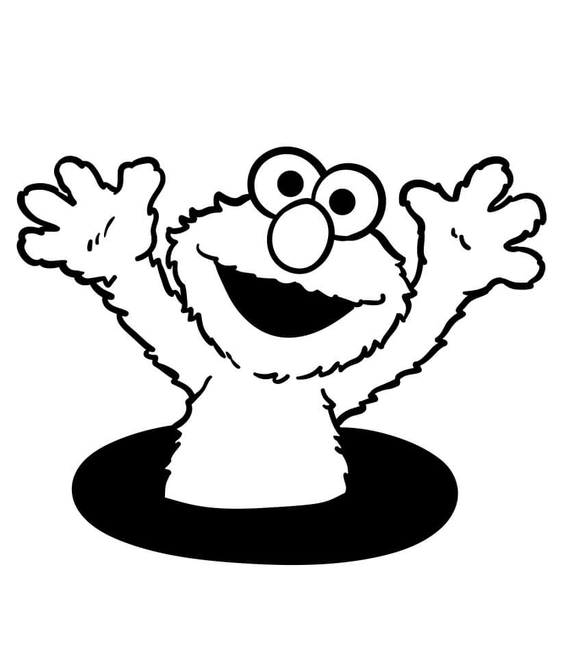 Gratis Elmo für Kinder ausmalbilder