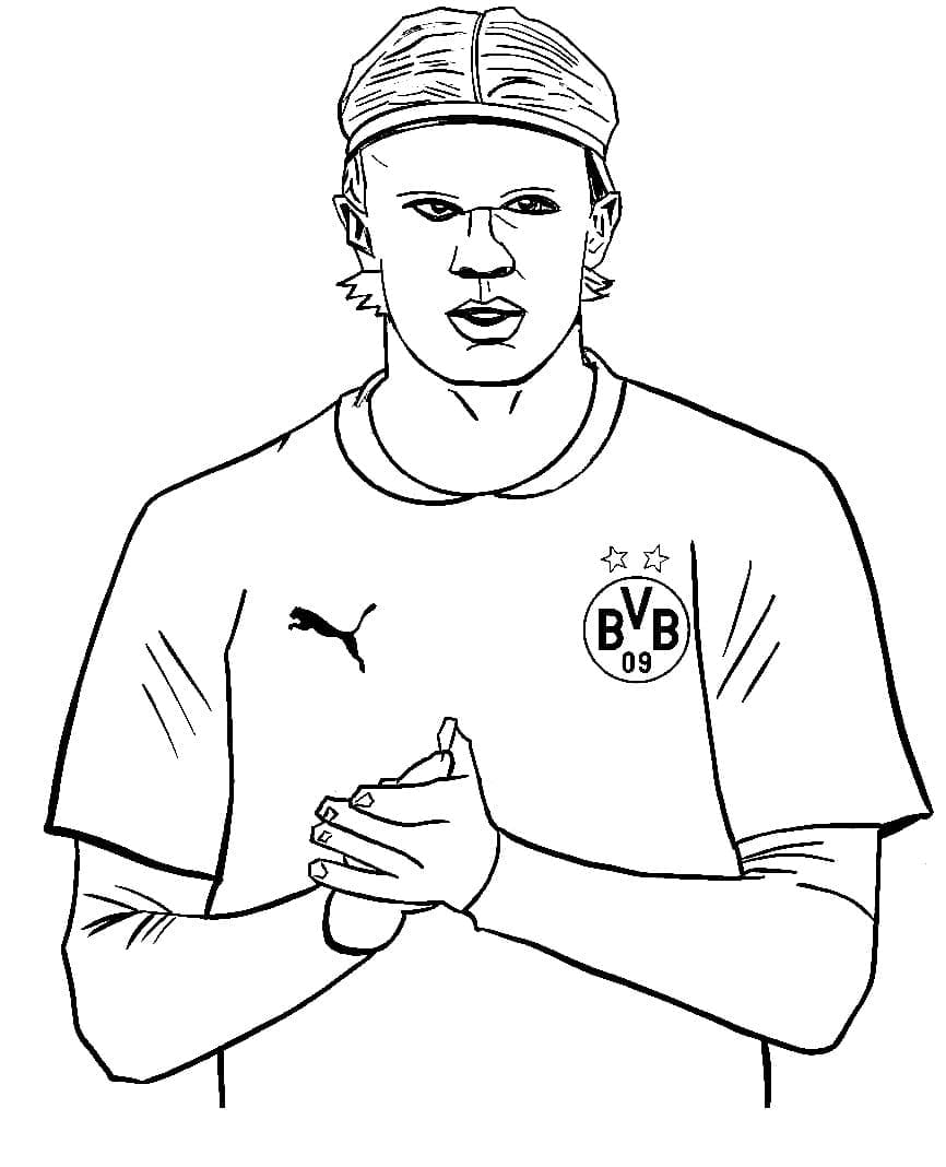 Gratis Erling Haaland für Kinder ausmalbilder