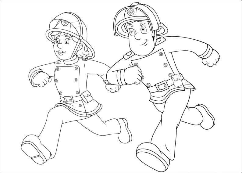Gratis Feuerwehrmann Sam für Kinder ausmalbilder