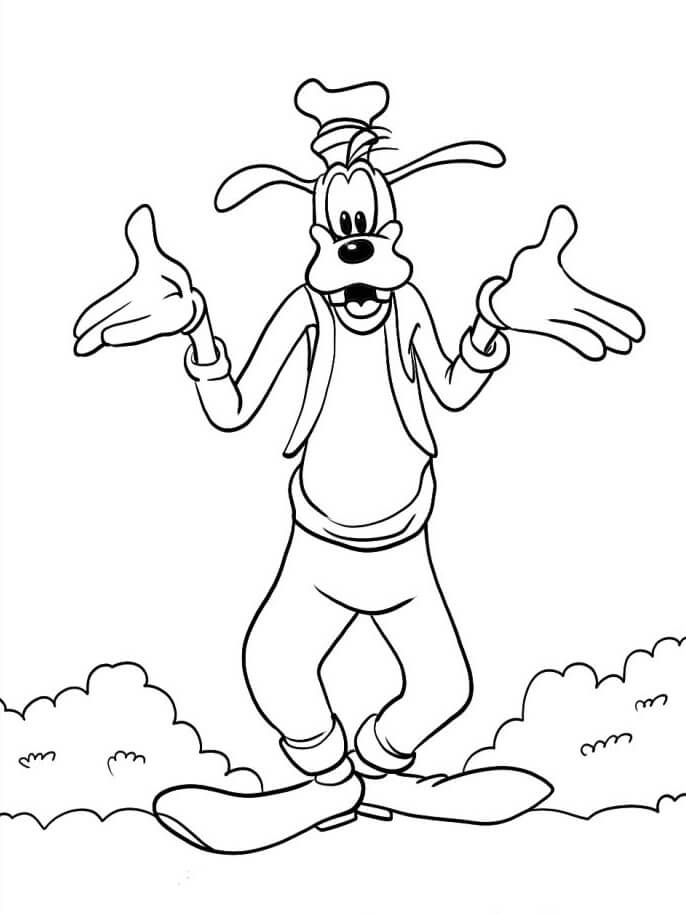 Gratis Goofy für Kinder ausmalbilder