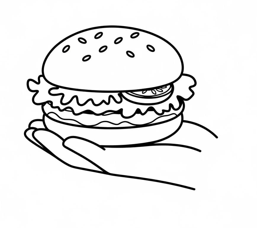 Gratis Hamburger für Kinder ausmalbilder