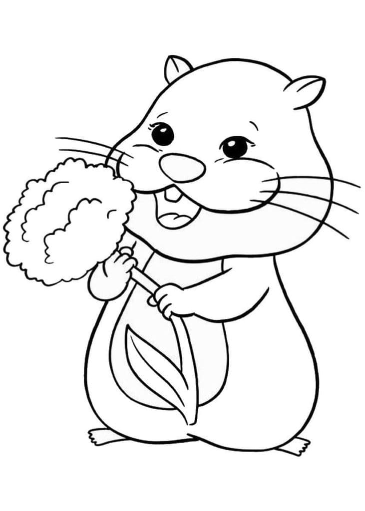 Gratis Hamster für Kinder ausmalbilder