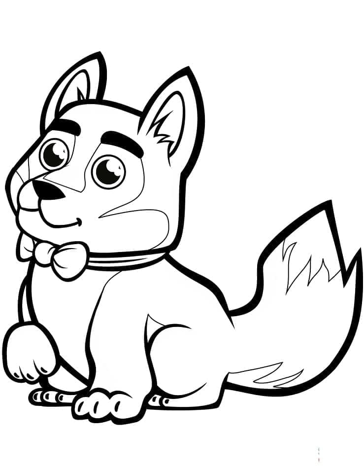 Gratis Husky für Kinder ausmalbilder