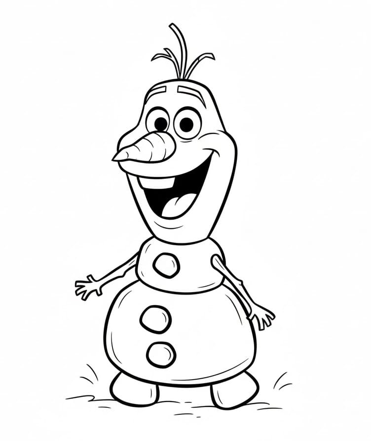 Gratis Olaf für Kinder ausmalbilder