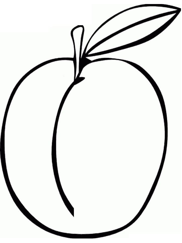 Gratis Pfirsich für Kinder ausmalbilder