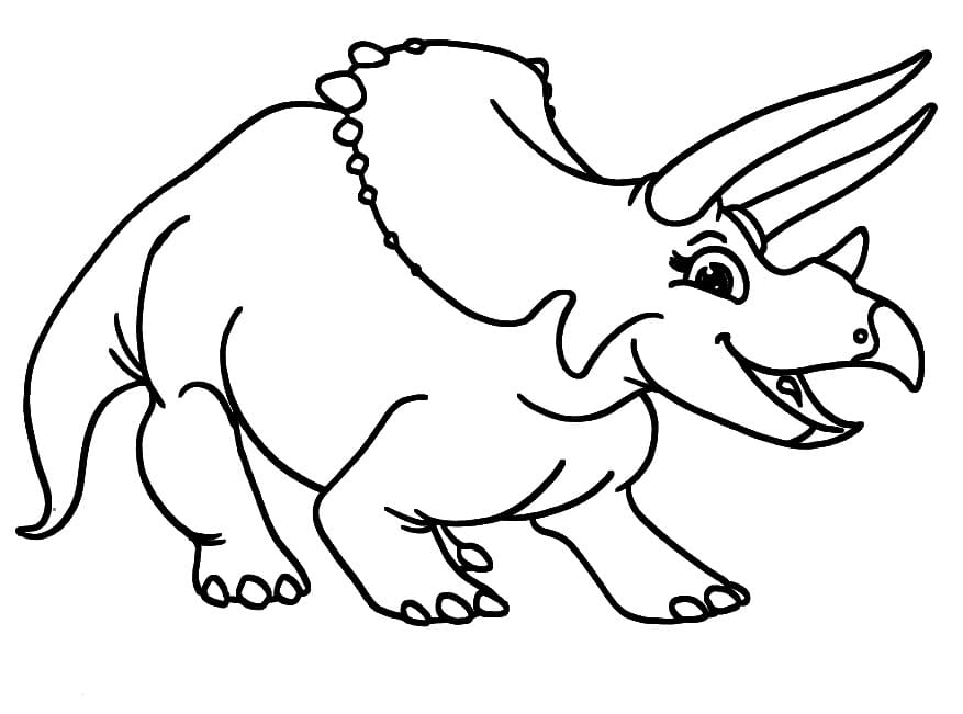 Gratis Triceratops für Kinder ausmalbilder