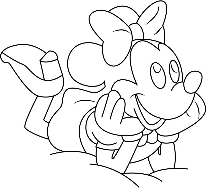 Gratis ausdruckbare Minnie Maus ausmalbilder