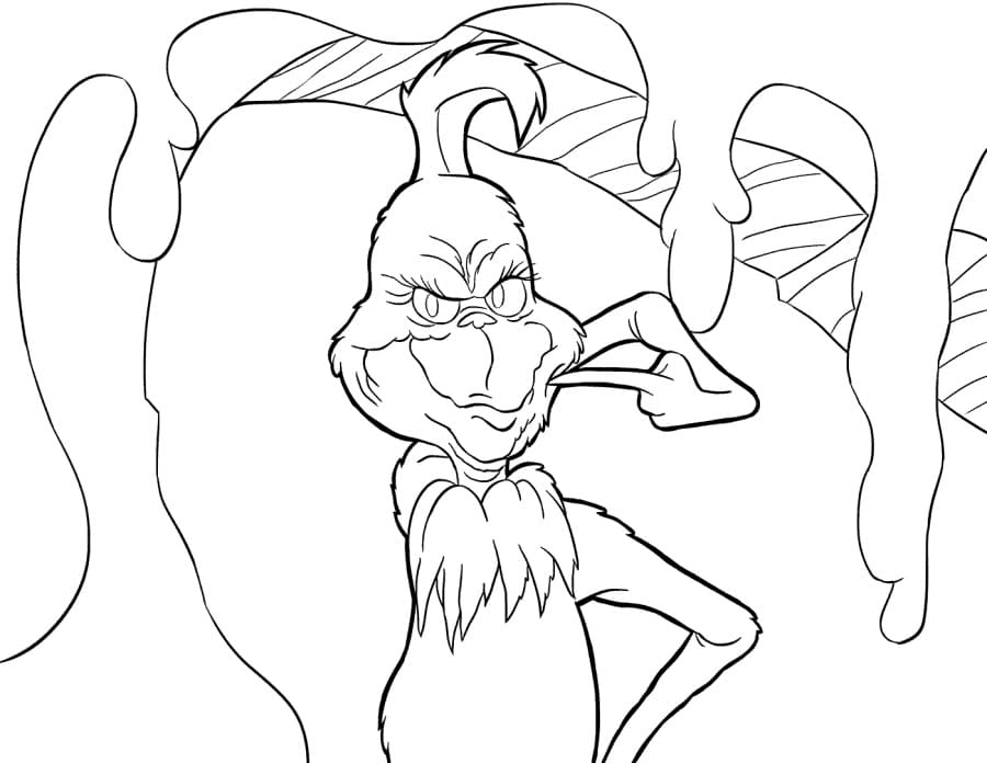 Gratis ausdruckbarer Grinch ausmalbilder