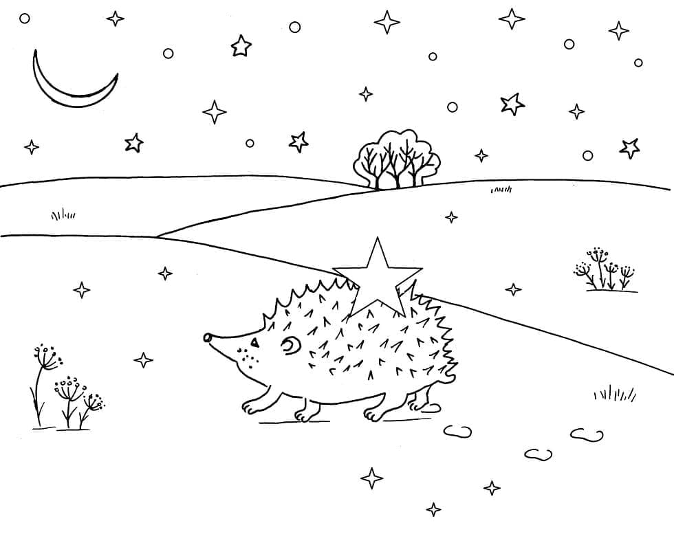 Gratis ausdruckbarer Igel ausmalbilder