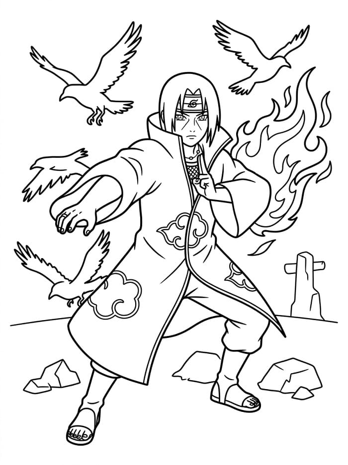 Gratis ausdruckbarer Itachi ausmalbilder