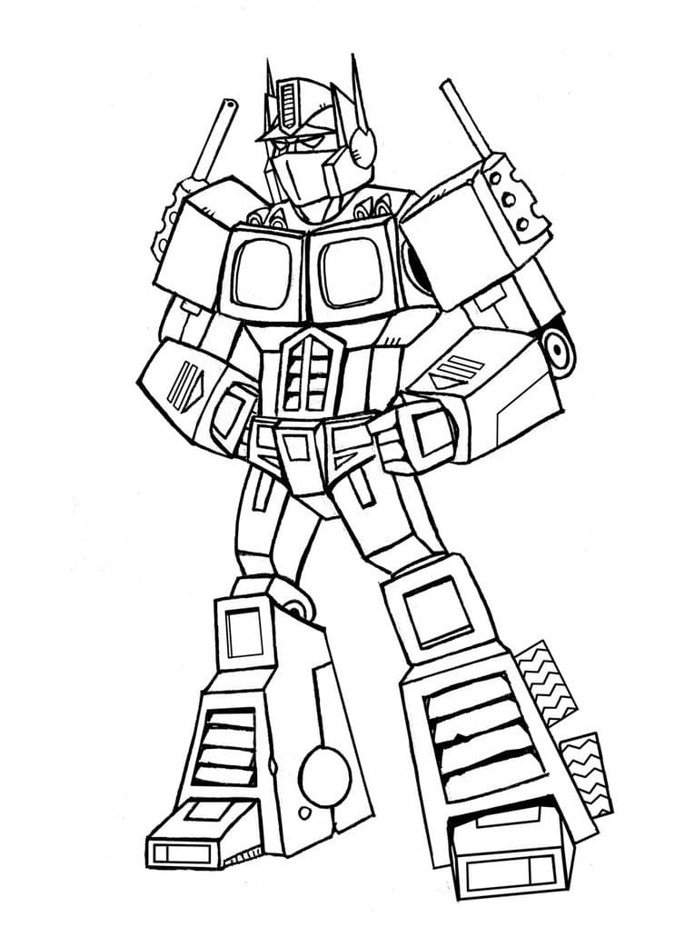 Gratis ausdruckbarer Optimus Prime ausmalbilder