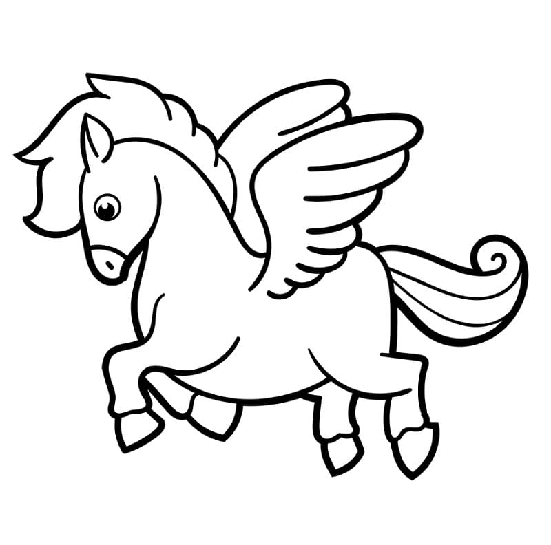 Gratis ausdruckbarer Pegasus ausmalbilder
