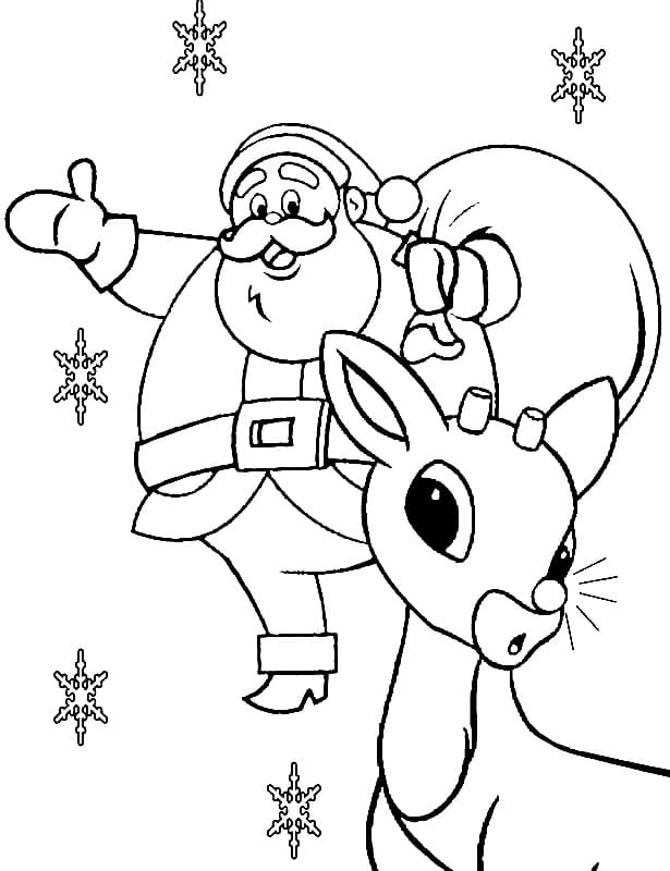 Gratis ausdruckbarer Rudolf ausmalbilder