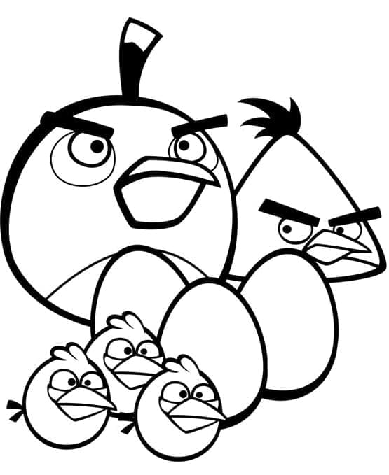 Gratis druckbare Angry Birds ausmalbilder