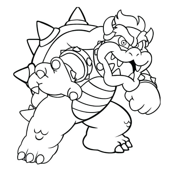 Gratis druckbarer Bowser ausmalbilder